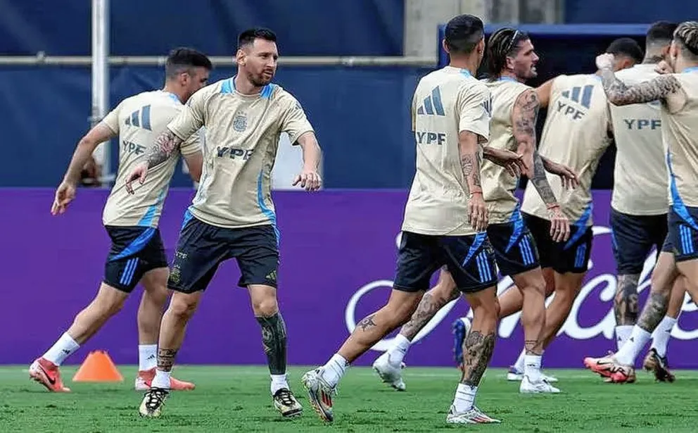 La Selección argentina entrenó previo a la final