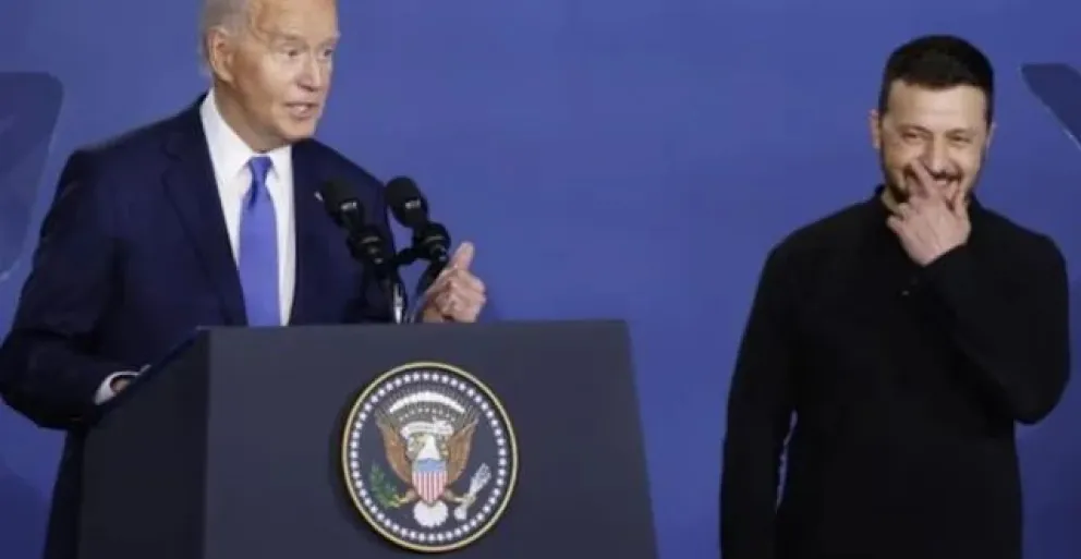 Nuevo blooper de Biden: confundió a Zelenski con Putin durante una conferencia de la OTAN