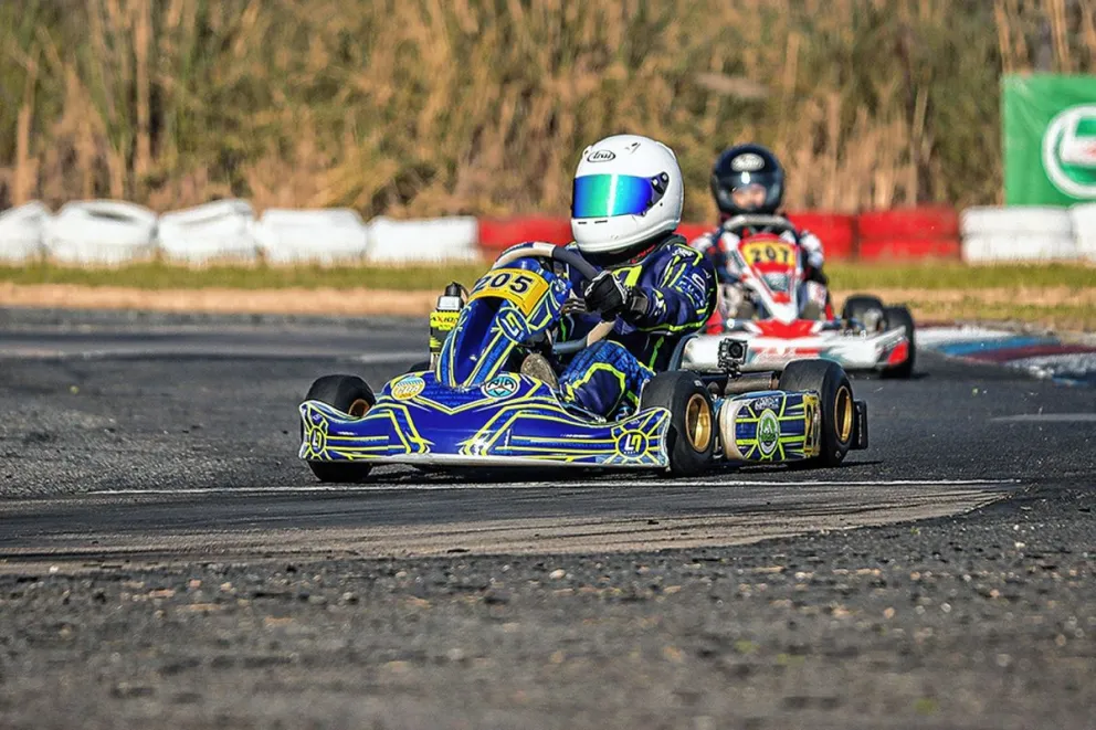 Valentino Funes volvió a festejar en el podio