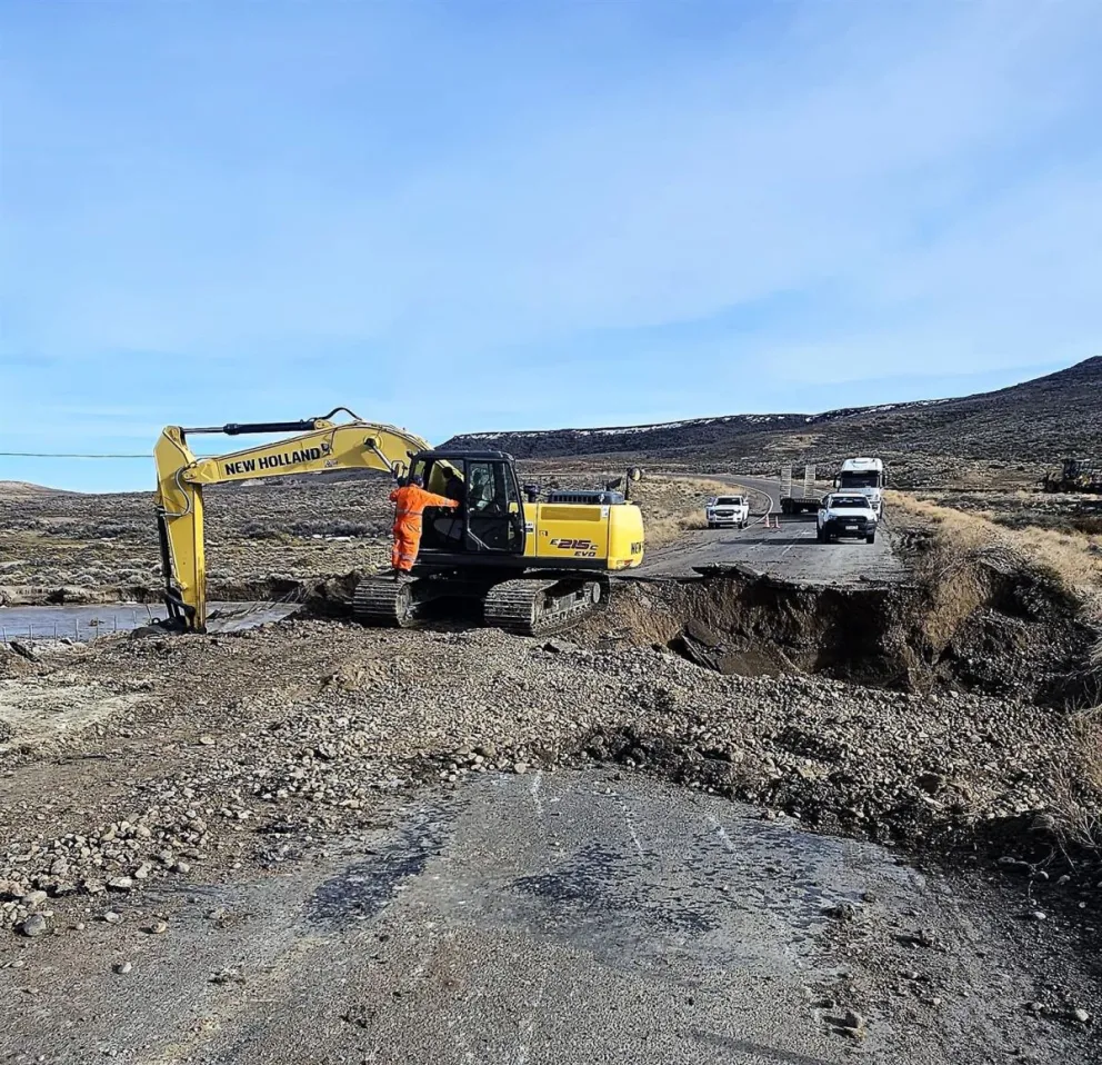 Vialidad Nacional avanza con los trabajos para recuperar la circulación en la Ruta Nacional Nº26