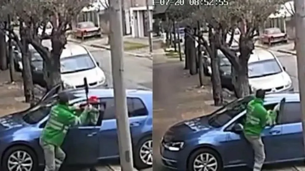 Habló el barrendero que evitó un robo a los escobazos: "Vos tirame y te meto en una bolsa negra"