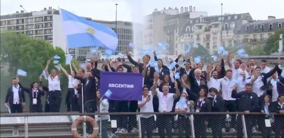 Así fue la aparición de la delegación argentina en la ceremonia inaugural de París 2024