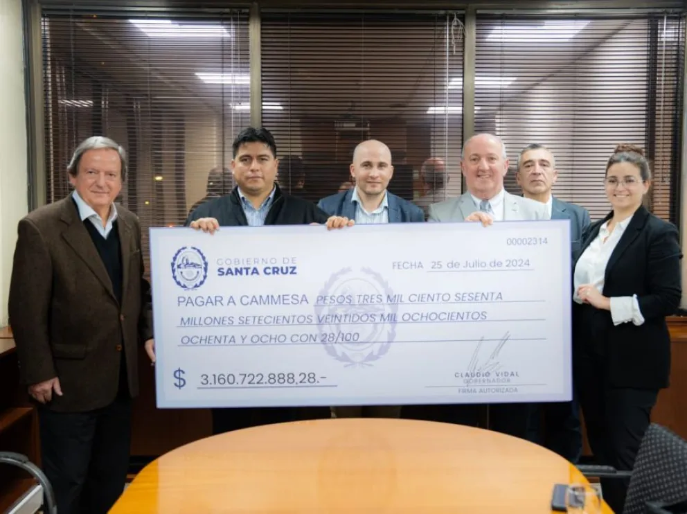 Santa Cruz: Vidal pagó la deuda de la provincia con Cammesa