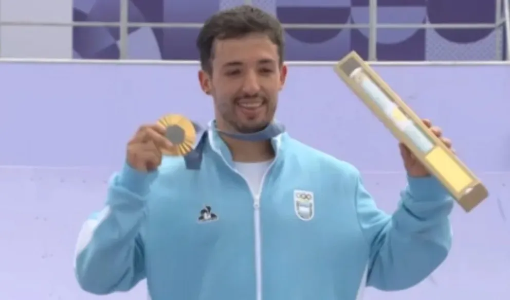 “Maligno” Torres ganó la primera medalla de oro para la Argentina en París 2024: Francia, tercero