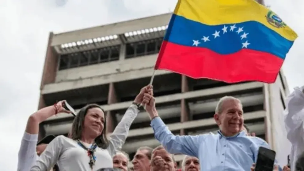 María Corina Machado habló en una marcha opositora en Venezuela: "No vamos a dejar las calles"