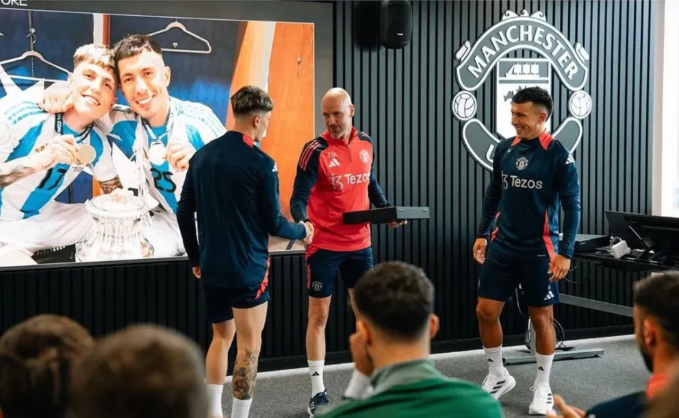 Martínez y Garnacho fueron reconocidos en el Manchester United por ganar la Copa América: “Saben cómo ganar”