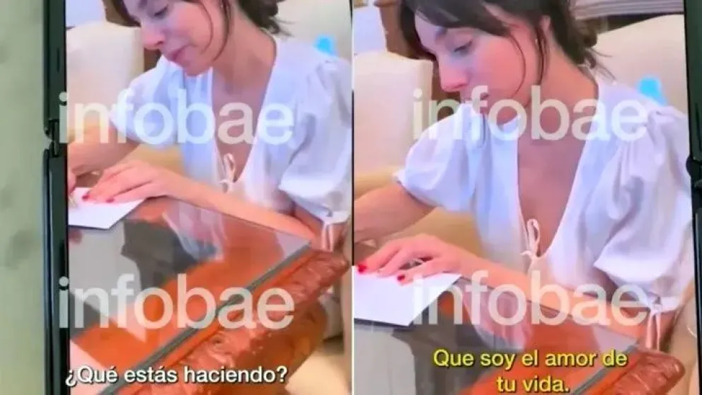 Apareció un nuevo video de Tamara Pettinato en el despacho de Alberto Fernández: "Soy el amor de tu vida"