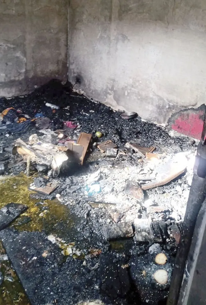 El fuego devastó una precaria construcción en Trelew