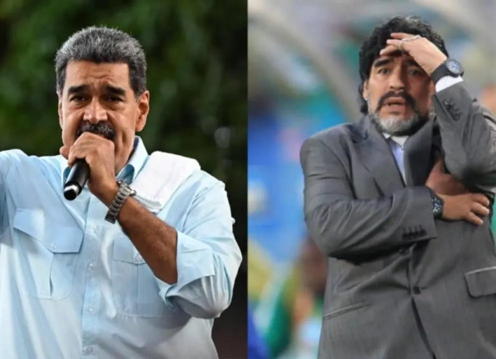 Maduro pide ayuda al “espíritu de Maradona” en su lucha con Milei