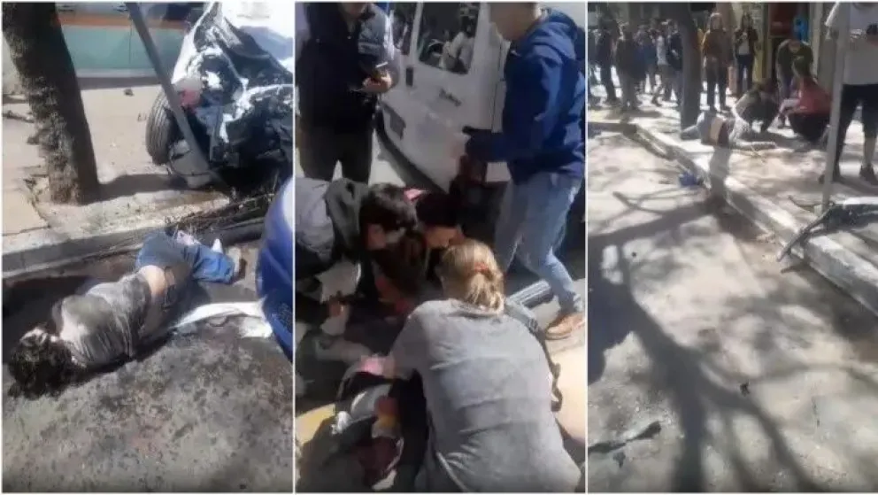Impactante video de lo que dejó el choque en cadena en Córdoba por un hombre que perdió el control del auto