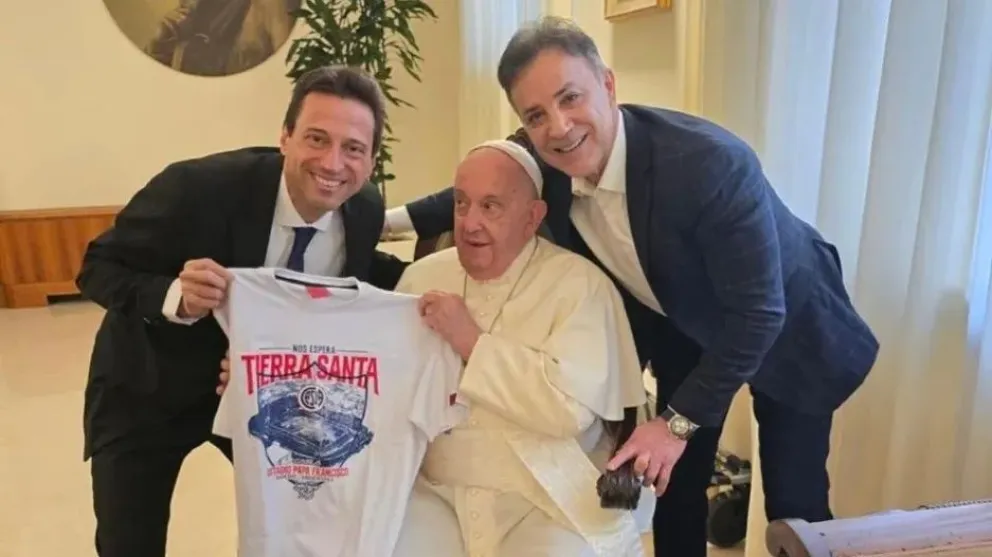 Atención San Lorenzo: Moretti visitó al Papa Francisco y le hizo un pedido especial para el estadio en Boedo