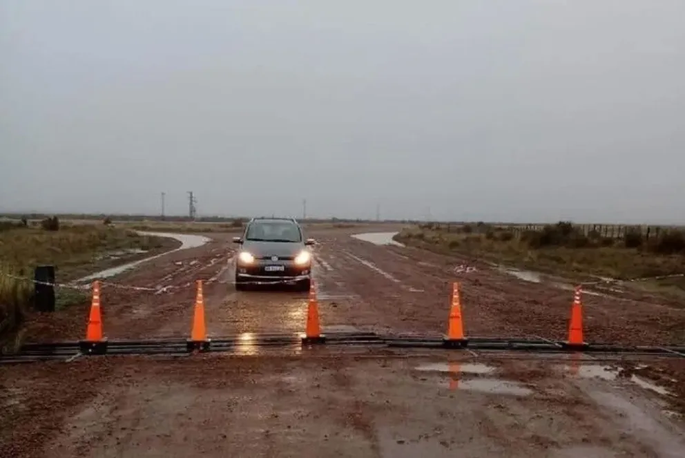 Intensas lluvias afectan el tránsito en el área protegida Península Valdés