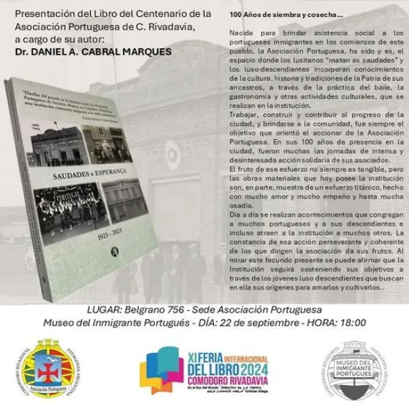 La Asociación Portuguesa también expuso su libro centenario en la Feria del Libro
