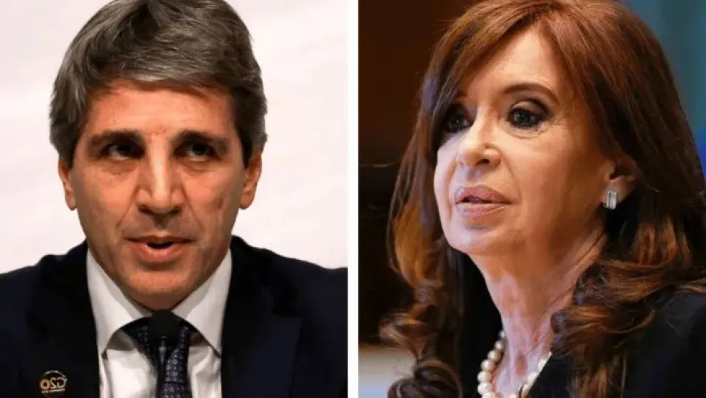 Así le respondió Luis Caputo a Cristina Kirchner, tras sus críticas a la economía del Gobierno nacional