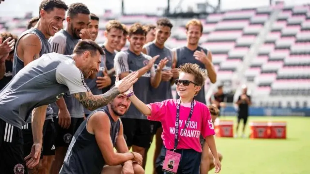 Messi le cumplió el sueño a un grupo de 23 chicos con distintas enfermedades en Miami