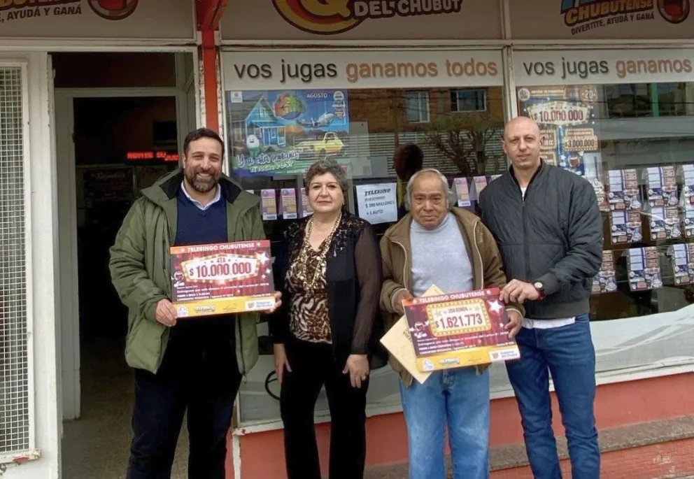 Lotería del Chubut entregó premios por más de 10 millones de pesos a ganadores de Comodoro Rivadavia
