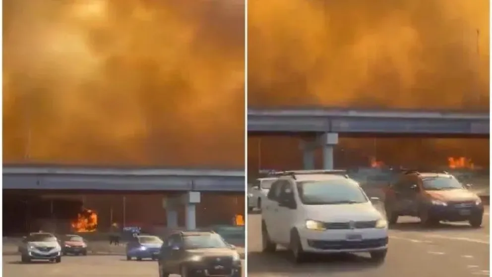 Incendios en Córdoba: cuatro bomberos heridos y el fuego se extendió hacia la autopista que va a Carlos Paz