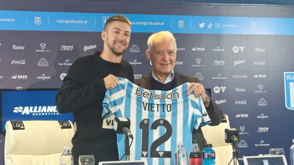 Liga Profesional: Vietto podría debutar hoy en Racing que enfrenta a Vélez