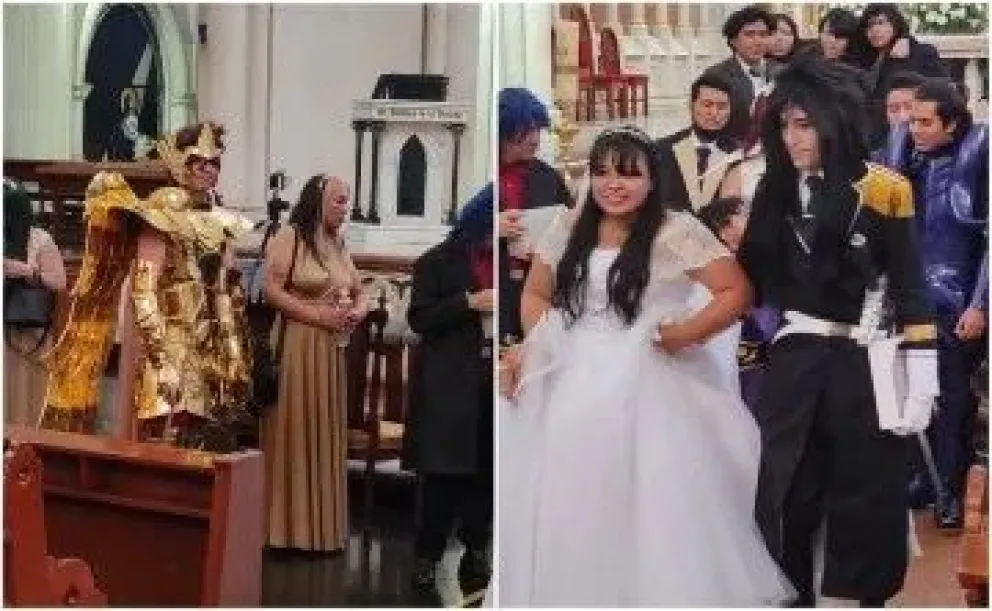 ¡VIDEO! Colorido casamiento al estilo “Caballeros del zodíaco”