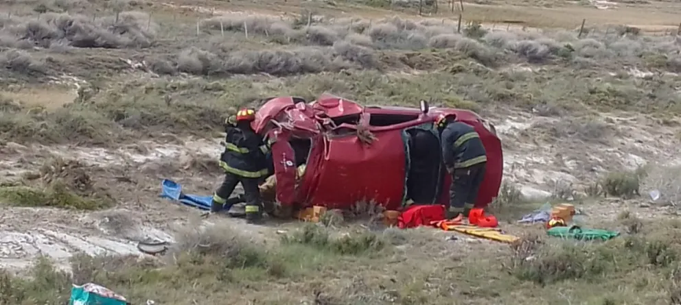 Octogenario conductor herido tras despistar y volcar  en la ruta 3