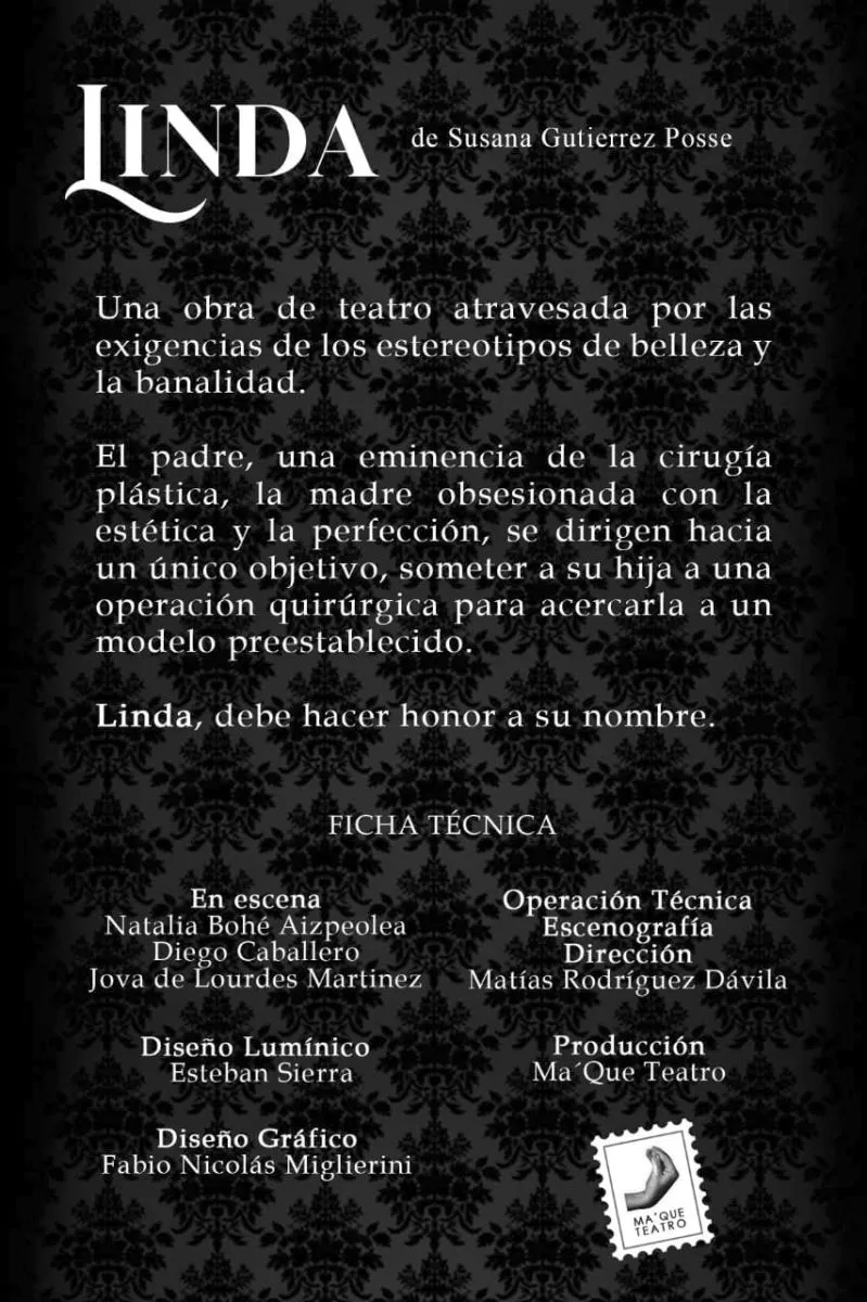 La obra teatral “Linda” llega al Cine Coliseo: una producción para reflexionar sobre los estereotipos de belleza