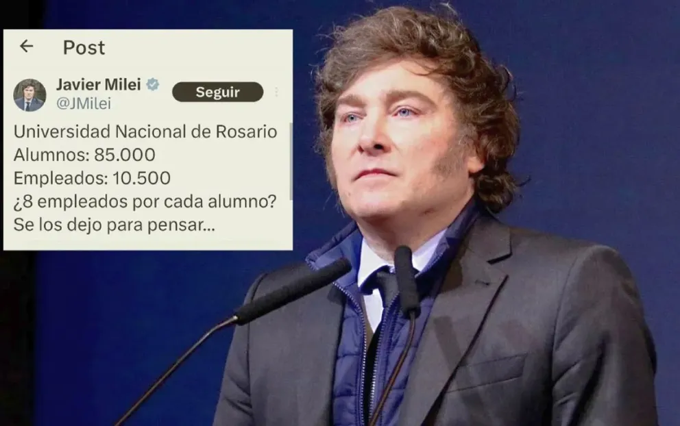 Desaprobado en matemáticas: Milei hizo un posteo con un error y le hicieron “bullying” en las redes