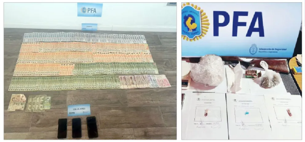 La Federal desarticuló banda narco en Trelew: 4 detenidos y casi 2 kilos de droga secuestrada