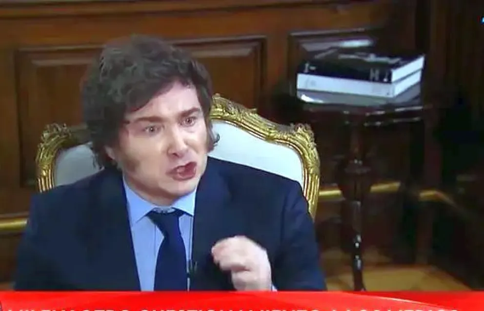 Milei perdió el control en una entrevista con TN y reveló las fuentes de un periodista