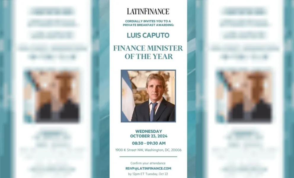 Caputo es mencionado como “el ministro de Finanzas del año” en encuentro con inversores