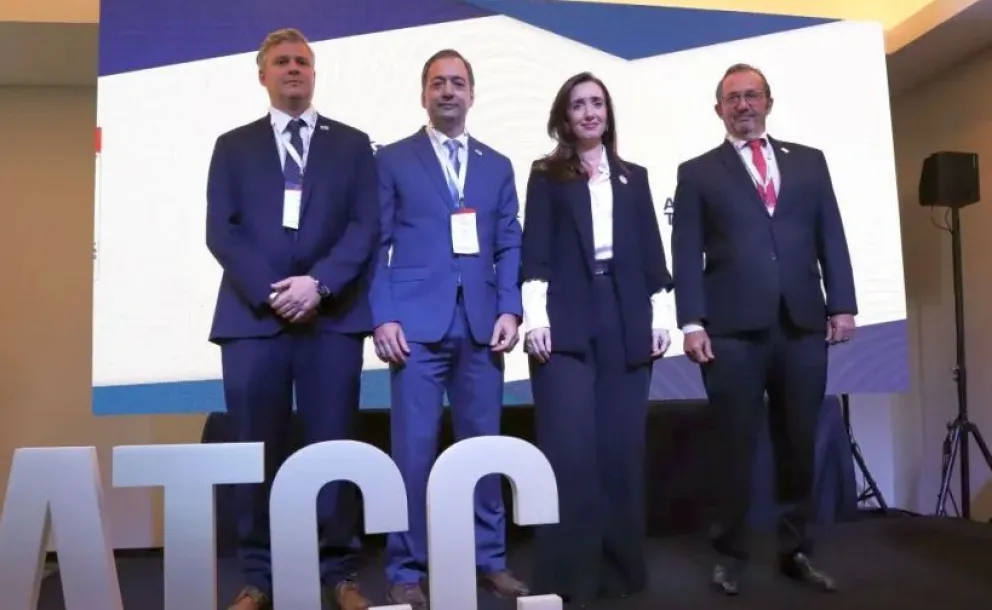 La vicepresidenta Villarruel con agenda propia: Se reunió con Figueroa en Neuquén y expuso en la Argentina Texas Energy Summit