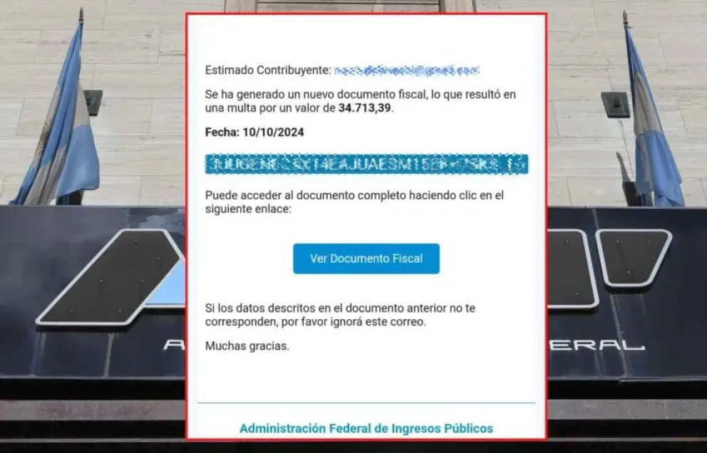 Luego del anuncio de AFIP, delincuentes informáticos comenzaron a enviar correos con falsas multas a contribuyentes