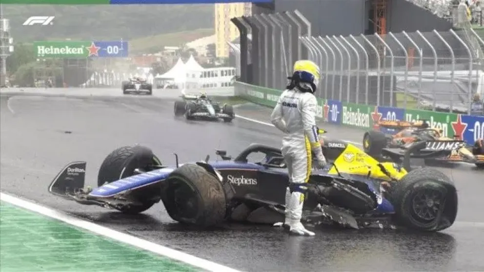 Chocó Colapinto: se terminó el GP de Brasil para el argentino