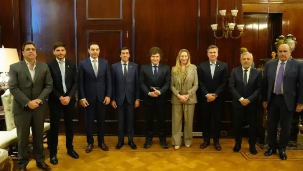 Milei y Gobernadores radicales: un encuentro para discutir la economía sin mencionar los polémicos dichos del presidente sobre Alfonsín
