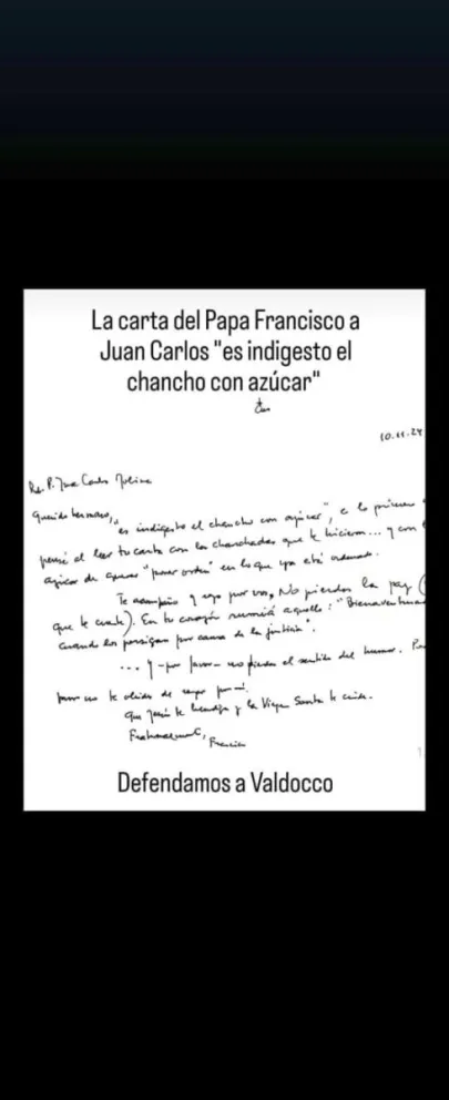 El Papa Francisco a través de una carta se solidarizó con la Casa Valdocco