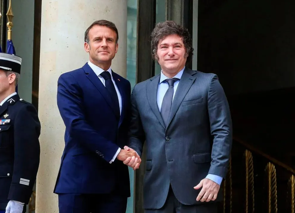 Milei recibe a Emmanuel Macron en Casa Rosada