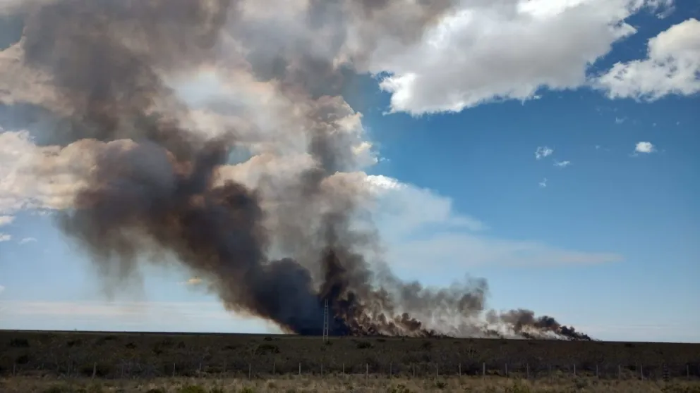 Incendio en Establecimiento Ganadero Cerca de Puerto Madryn