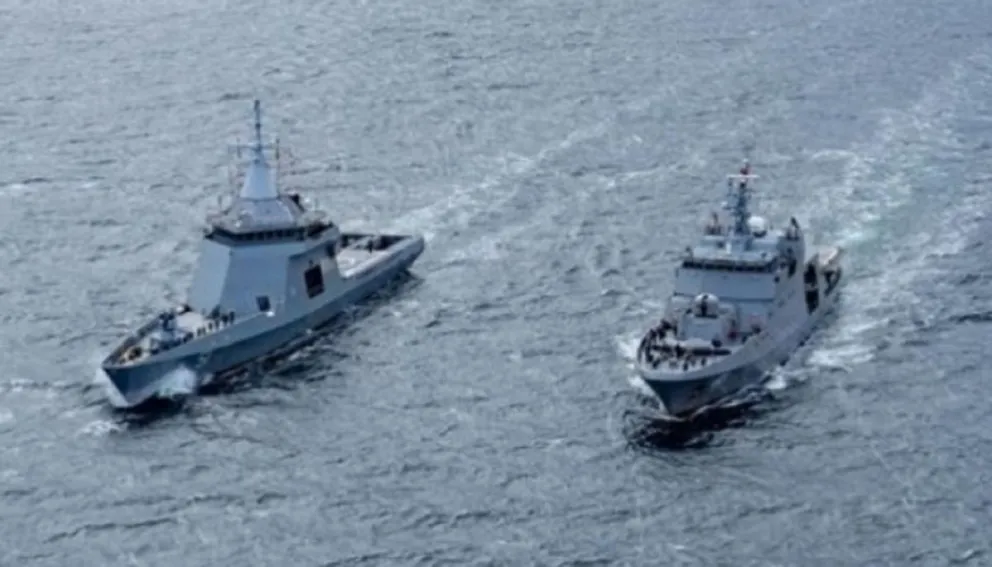 Las armadas de Argentina y Chile navegaron por el Canal Beagle