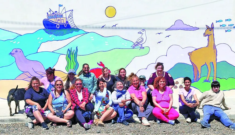 Mural en Caleta Córdova para finalizar otro año de Arte Público