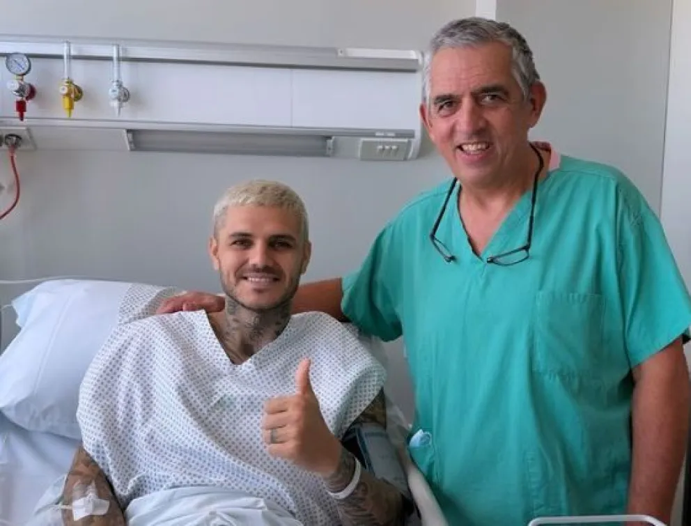 Mauro Icardi fue operado de su rotura de ligamentos cruzados y meniscos