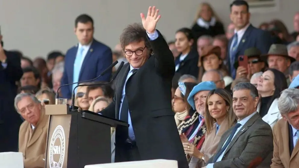 Discurso de Milei en la Rural: aseguró que bajará las retenciones en 2025 “si la economía vuelve a crecer”