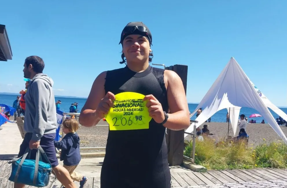 Bautista Whisky quedó segundo en el Binacional de Aguas Abiertas en Chile