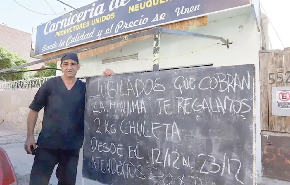 Un carnicero neuquino donará carne a los jubilados que cobran la mínima