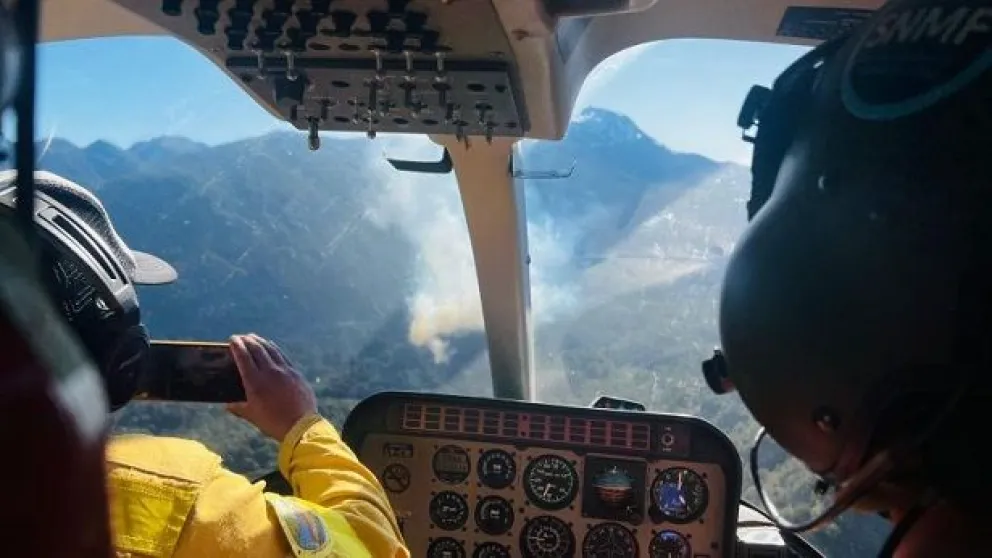 Alerta en Chubut por dos focos de fuego en el Parque Nacional Nahuel Huapi