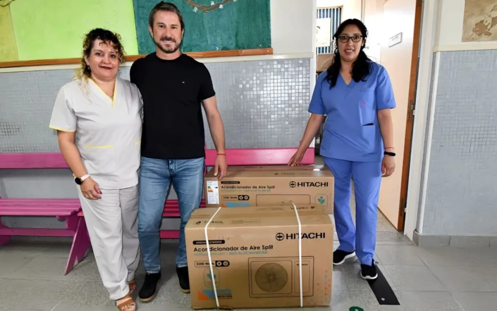 Trelew: El CAPS "Franzetti" agradeció a Merino por la entrega de un aire acondicionado y la limpieza y el repaso de calles