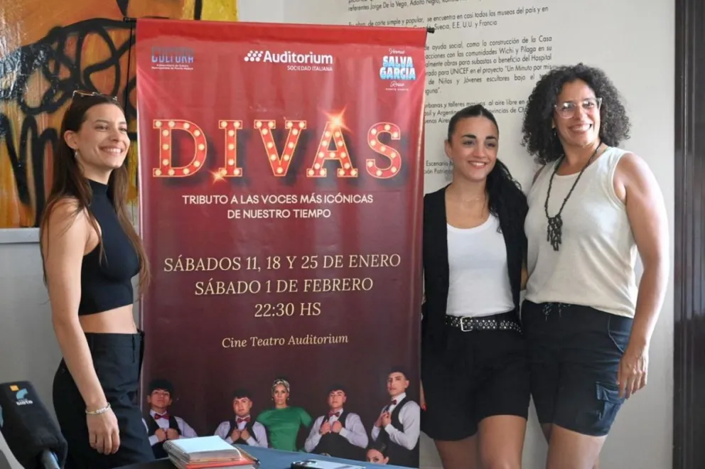 Puerto Madryn: Se estrena “Divas”, un espectáculo musical que rinde tributo a grandes figuras femeninas