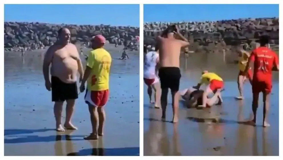 El bañista que se agarró a piñas con cuatro guardavidas en Playa Unión: “No quiero salir a la calle”
