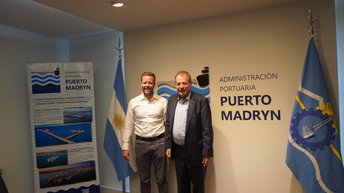 Funcionarios de la Administración Portuaria de Puerto Madryn recibieron al Embajador de Alemania