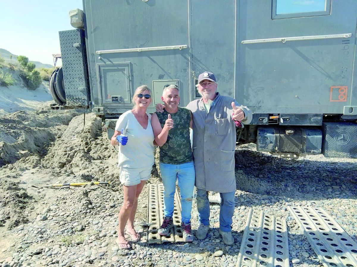 Los turistas alemanes fueron rescatados en Visser luego de largas horas de trabajo