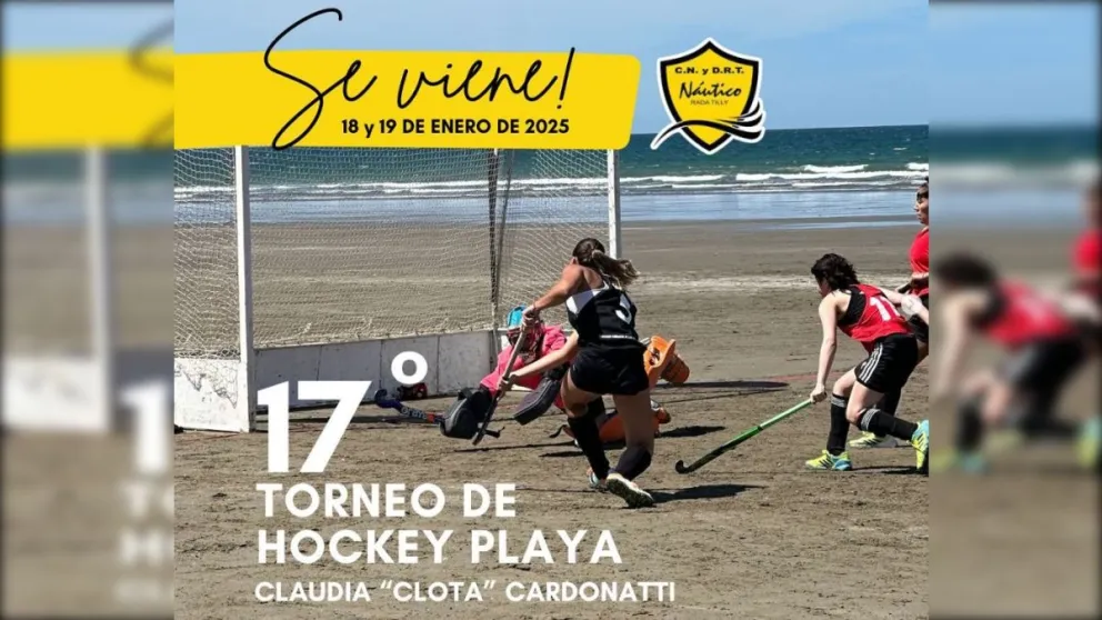 Arranca mañana el 17º Hockey Playero en Rada Tilly: 130 partidos, clínica del entrenador de las Leonas y muchas actividades familiares
