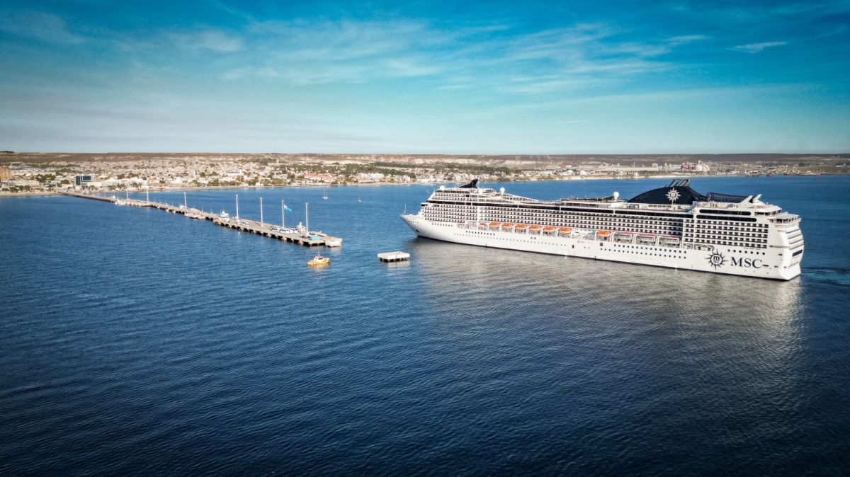 Temporada de cruceros en Chubut: Puerto Madryn recibió al MSC Magnifica en su travesía alrededor del mundo